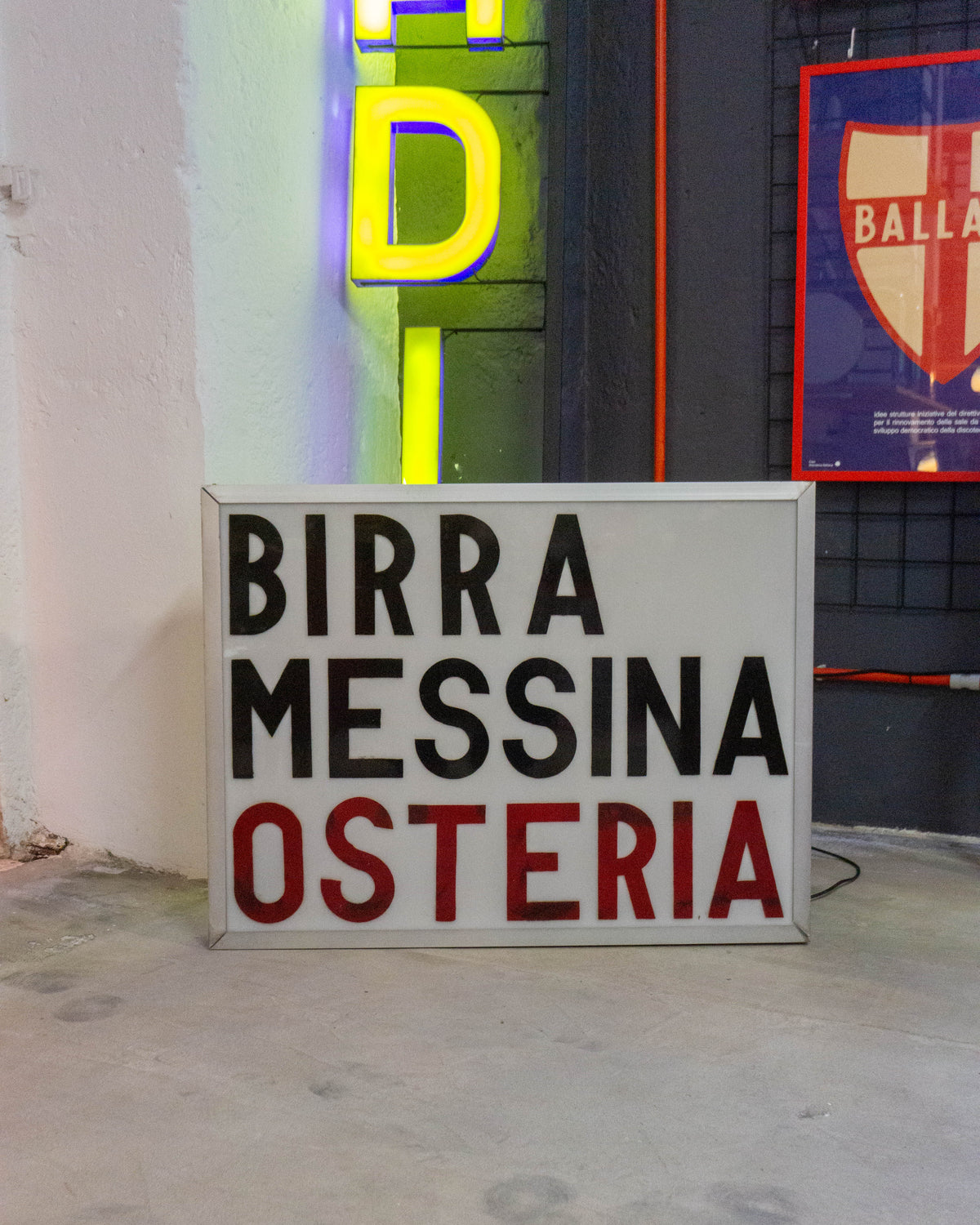 Insegna Luminosa Osteria Birra Messina – Palermo