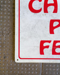 Insegna “Chiuso per ferie” rossa – 1980
