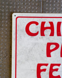 Insegna “Chiuso per ferie” rossa – 1980