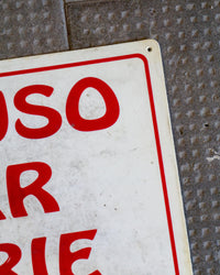 Insegna “Chiuso per ferie” rossa – 1980
