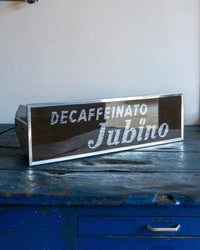 Insegna luminosa vintage Decaffeinato Jubino – Bergamo, 1970