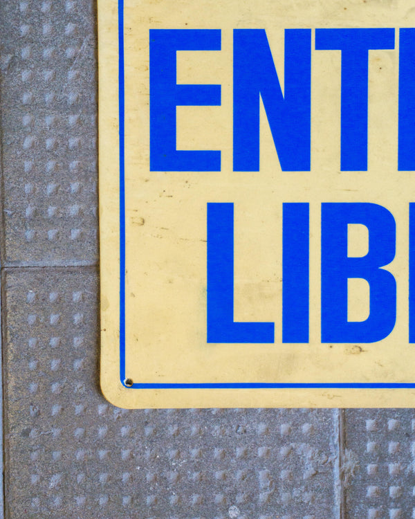 Insegna “Entrata libera” blu – 1980