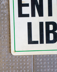 Insegna “Entrata libera” verde – 1980