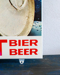 Insegna pubblicitaria Birra Forst con lattine – 1970