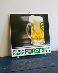 Insegna pubblicitaria Birra Forst con boccale – 1970