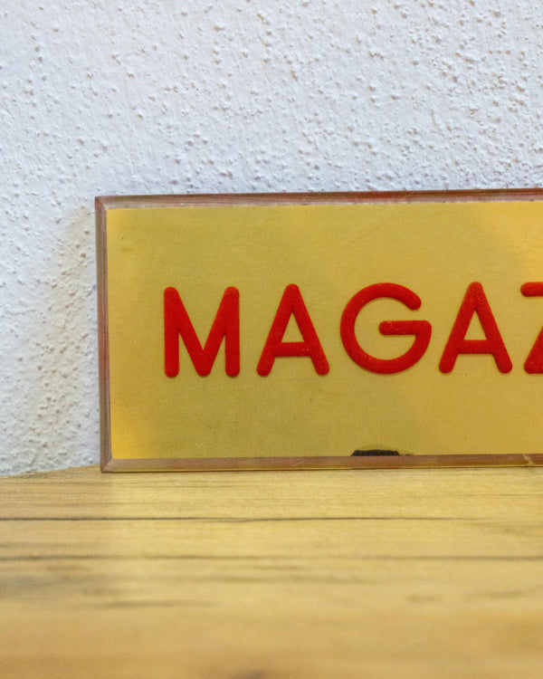 Insegna Magazzino Oro E Rossa – 1980 Italia