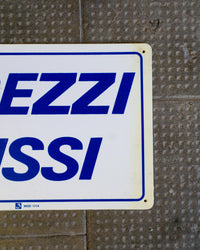 Insegna “Prezzi fissi” blu – 1980