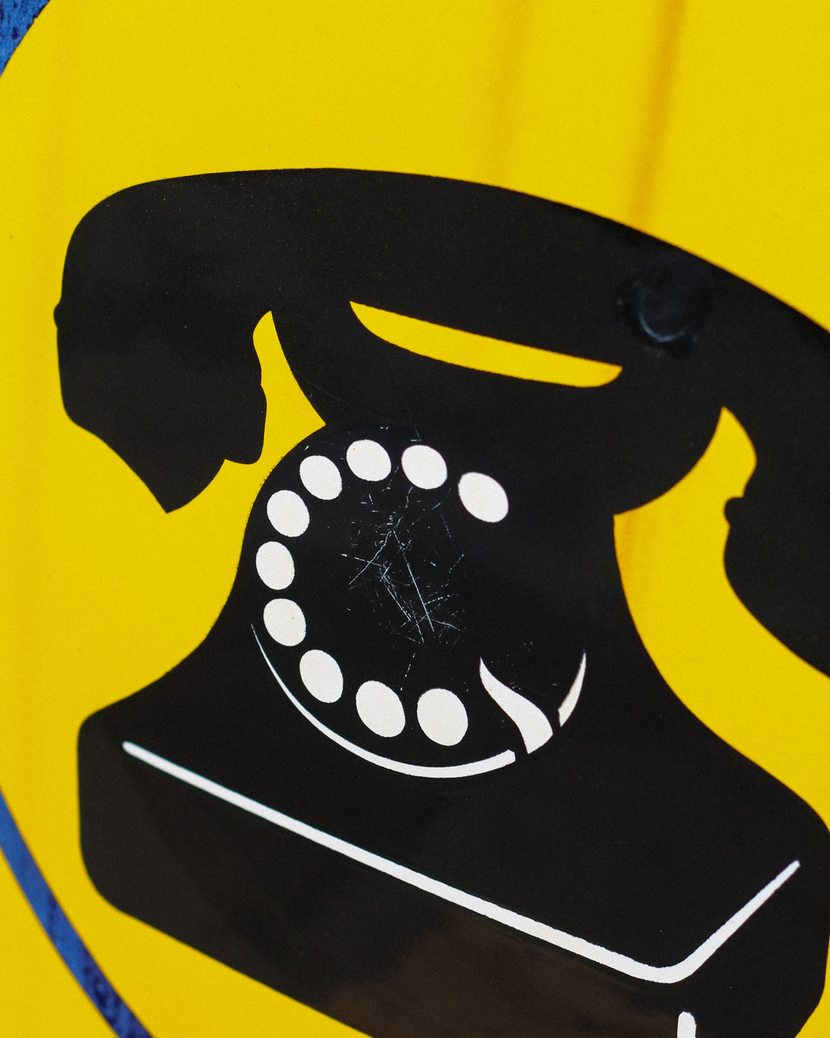 Insegna Telefonica Smaltata vintage - 1970