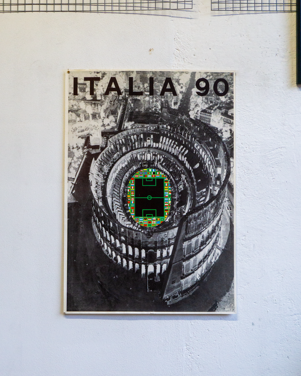 Manifesto Italia 90, Mondiali di Calcio - Alberto Burri