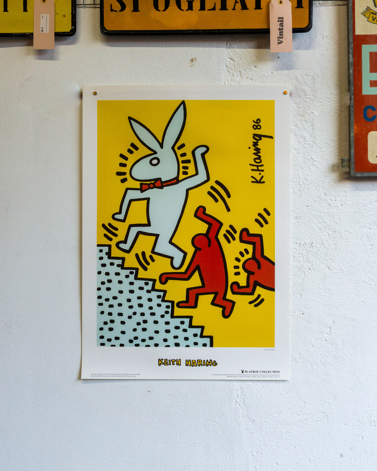 Manifesto Keith Haring Bunny on the Move - Playboy 1999