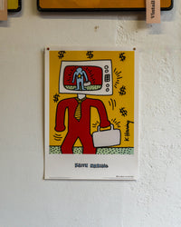 Manifesto Haring Bunny TV Man - Playboy 1999