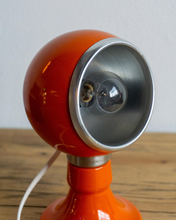 Lampada arancione magnetica in metallo – anni ’80