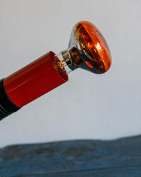 Lampada vintage snodabile arancione – anni '80