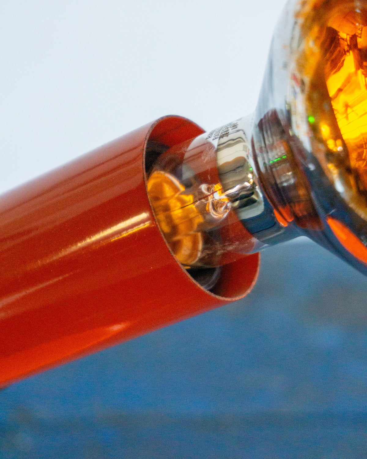 Lampada vintage snodabile arancione – anni '80