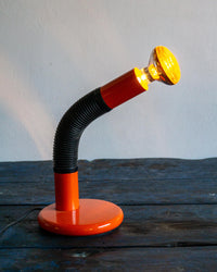 Lampada vintage snodabile arancione – anni '80