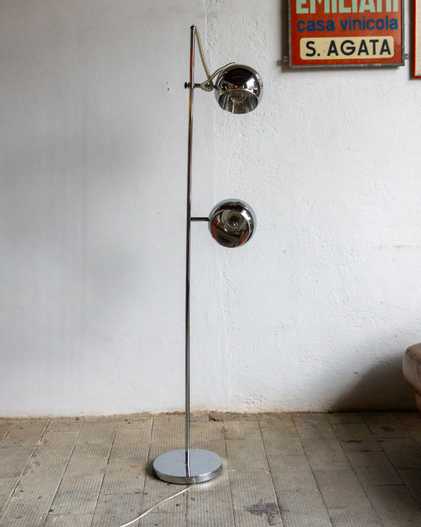 Lampada Piantana Anni '80 Space Age Doppia Luce