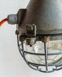 Lampada industriale in ghisa e vetro piccola – Germania