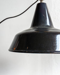 Lampada industriale smaltata a sospensione – Anni '60-'70