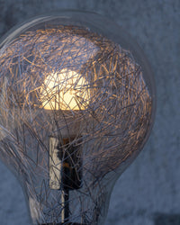 Lampada da terra vintage a forma di lampadina – anni '90