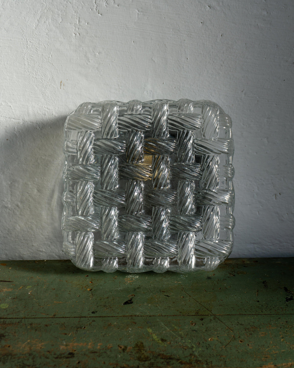 Lampada da soffitto Eickmeier Leuchten vetro ghiaccio – anni 70