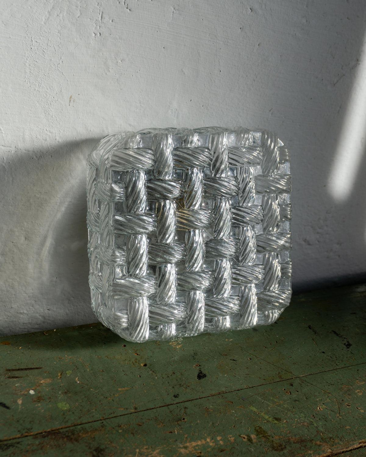 Lampada da soffitto Eickmeier Leuchten vetro ghiaccio – anni 70