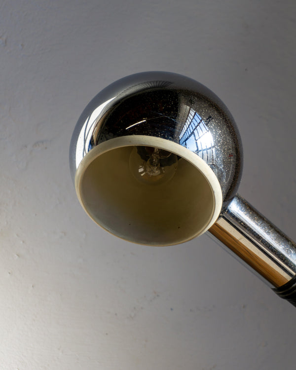 Lampada da scrivania cromata regolabile – anni ’80