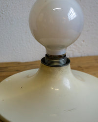 Lampada applique in metallo color panna – anni ’70