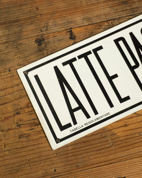 Insegna lamierino Latte Pastorizzato  – anni ’70