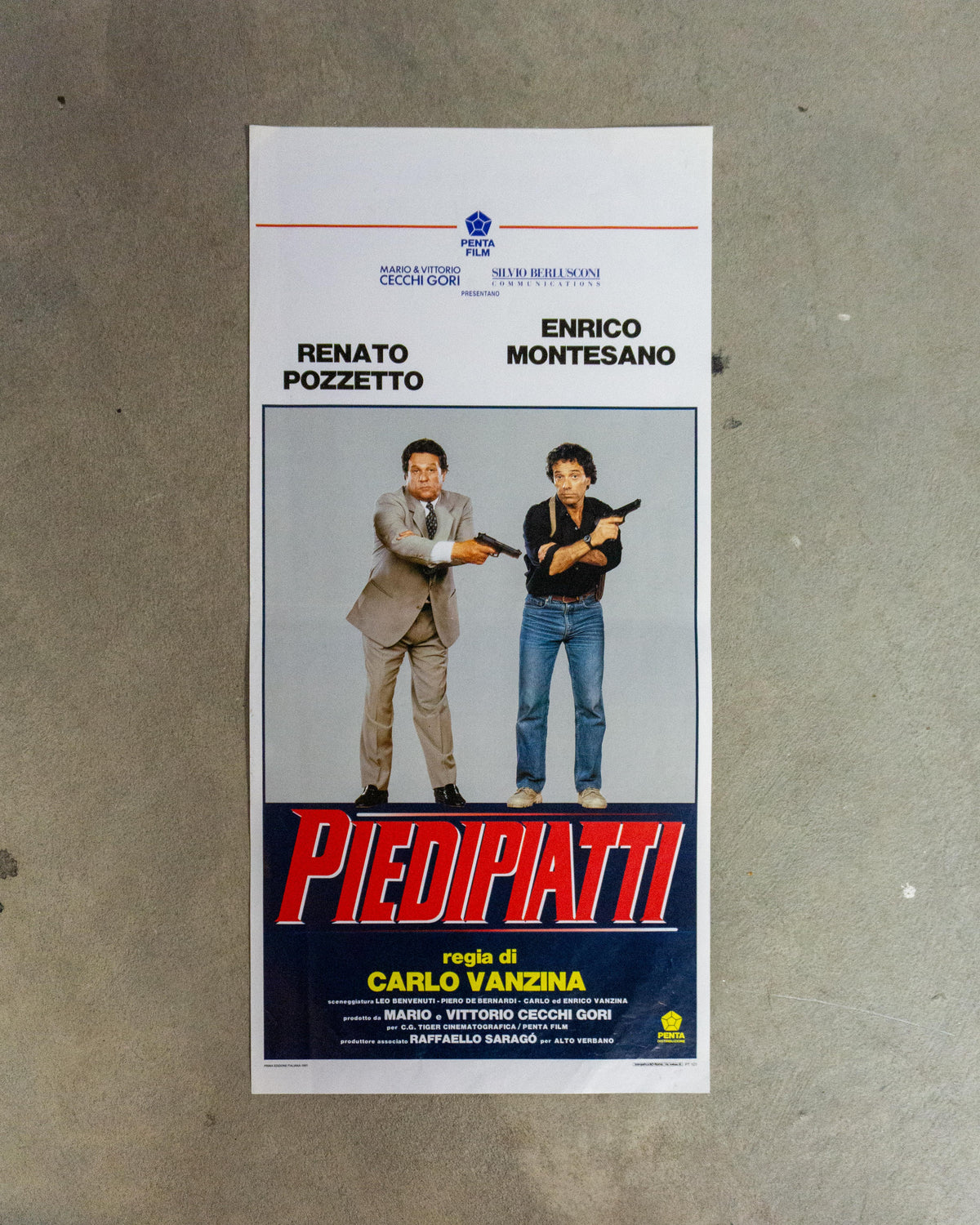Locandina cinema Piedipiatti – Carlo Vanzina (1991)