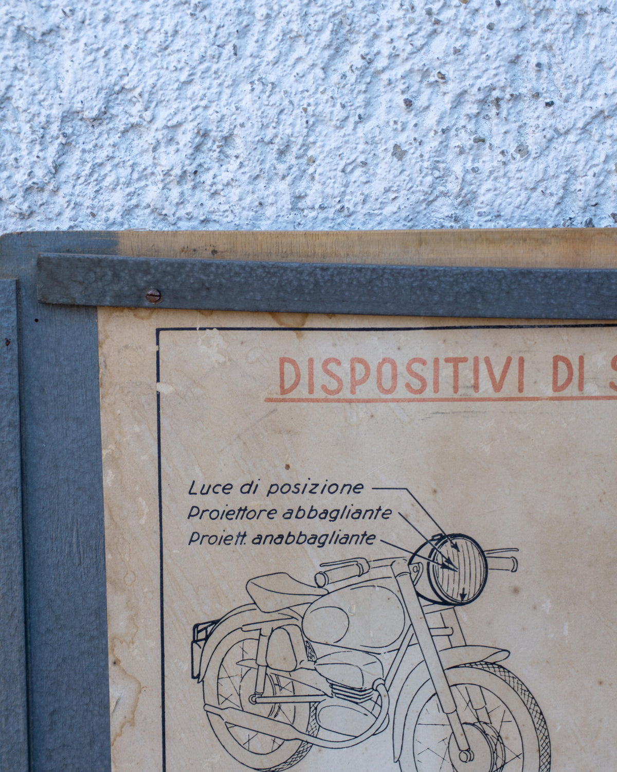 Manifesto didattico scuola guida – Dispositivi visivi e di illuminazione – Firenze 1964