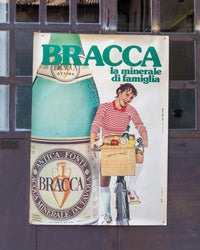 Manifesto pubblicitario vintage Acqua Bracca – anni '70