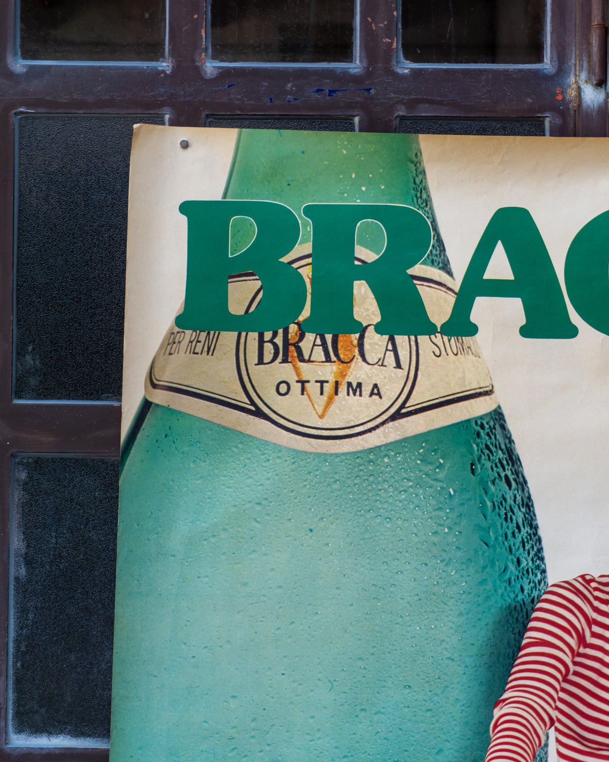 Manifesto pubblicitario vintage Acqua Bracca – anni '70
