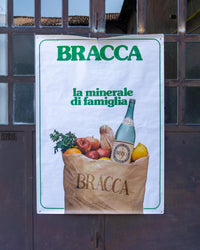 Manifesto pubblicitario vintage Bracca “La minerale di famiglia” – anni '70
