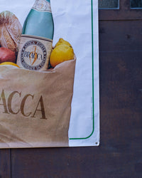 Manifesto pubblicitario vintage Bracca “La minerale di famiglia” – anni '70