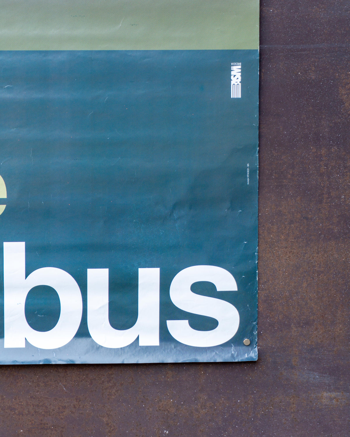 Manifesto vintage Brescia “Avanti c'è Metrobus” – anni '80