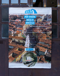 Manifesto vintage Metrobus Brescia “Per vivere meglio” – anni '80