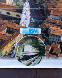 Manifesto vintage Metrobus Brescia “Per vivere meglio” – anni '80