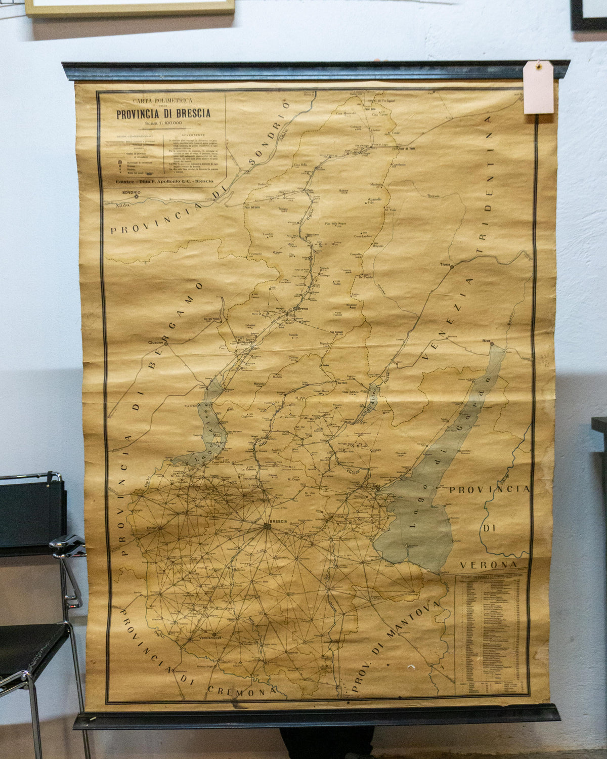 Mappa telata Brescia e Provincia – Editrice Apollonio 1940