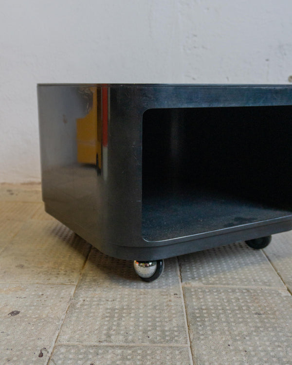 Contenitore Kartell Componibile nero con ruote – design vintage