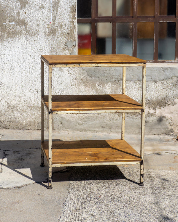 Scaffale industriale vintage da tipografia in metallo – 1970