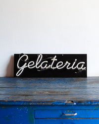 Insegna neon vintage GELATERIA – Puglia, 1970
