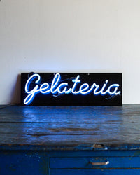 Insegna neon vintage GELATERIA – Puglia, 1970