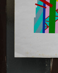 Poster “Komposition” di Ernst Lose - litografia del 1989