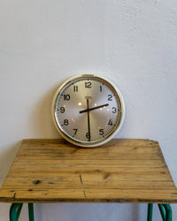 Orologio da parete Diehl in vetro e metallo – anni ’60