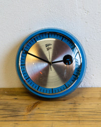 Orologio da parete Elde in metallo blu – anni ’60