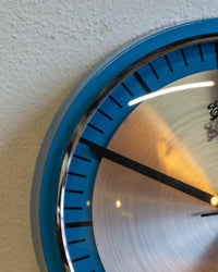 Orologio da parete Elde in metallo blu – anni ’60