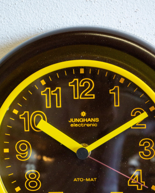 Orologio vintage Junghans in ceramica marrone e gialla – 1960