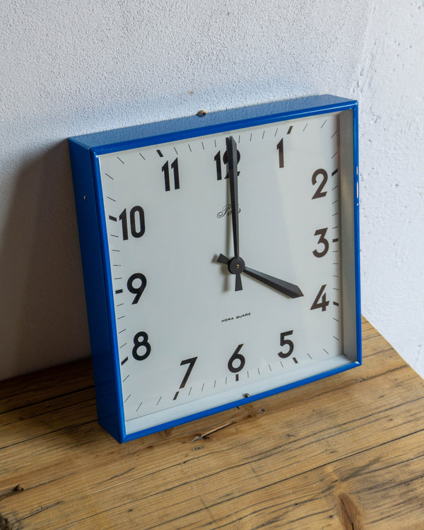 Orologio industriale vintage POLIS – Blu 1960