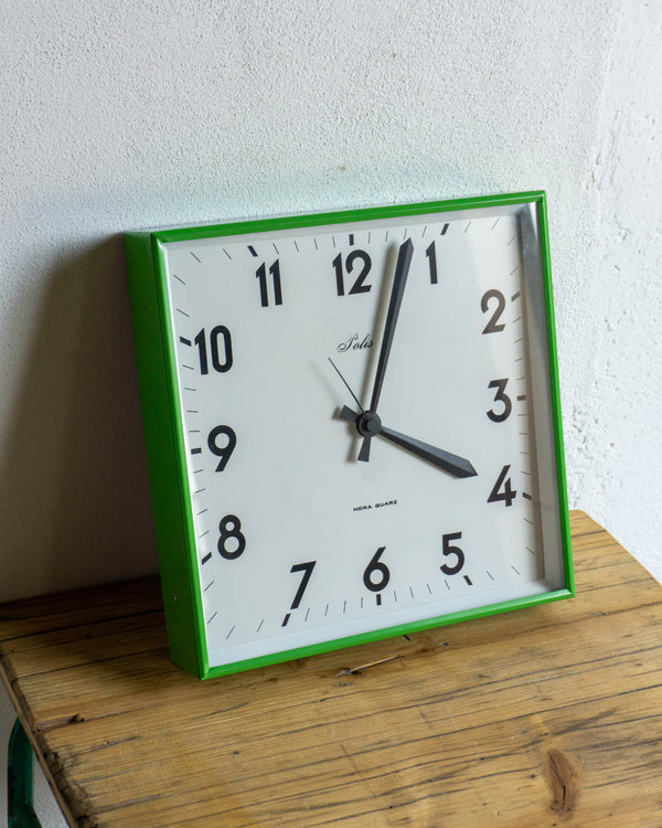 Orologio industriale vintage POLIS – Verde 1960