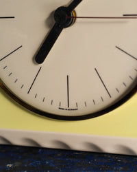 Orologio da parete Diehl in ceramica gialla - anni ’70